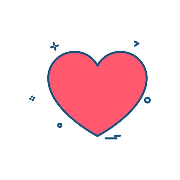 Heart Icon Design Vector Illustration Valentine Day — Stock Vector