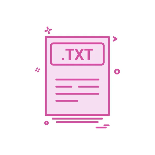 Fájl Fájlok Txt Ikont Vector Design — Stock Vector