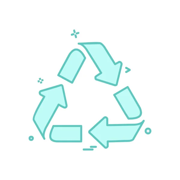 Recycler Icône Vecteur Conception — Image vectorielle