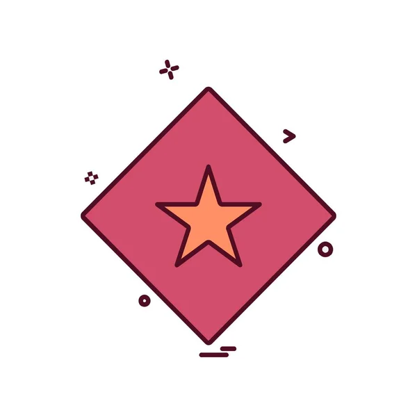 Estrella Icono Diseño Vector — Vector de stock