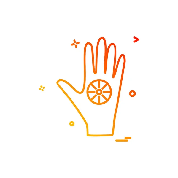 Hand Icon Design Vector — Stock Vector