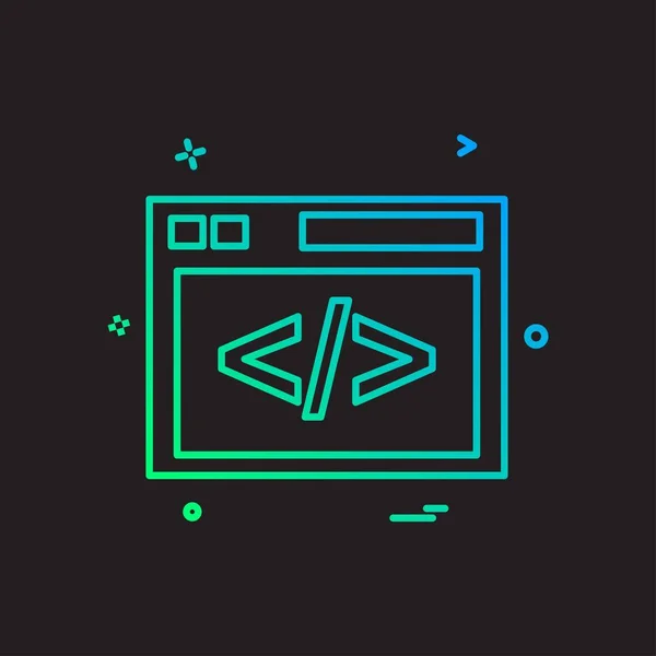 Code Pictogram Ontwerp Vector — Stockvector