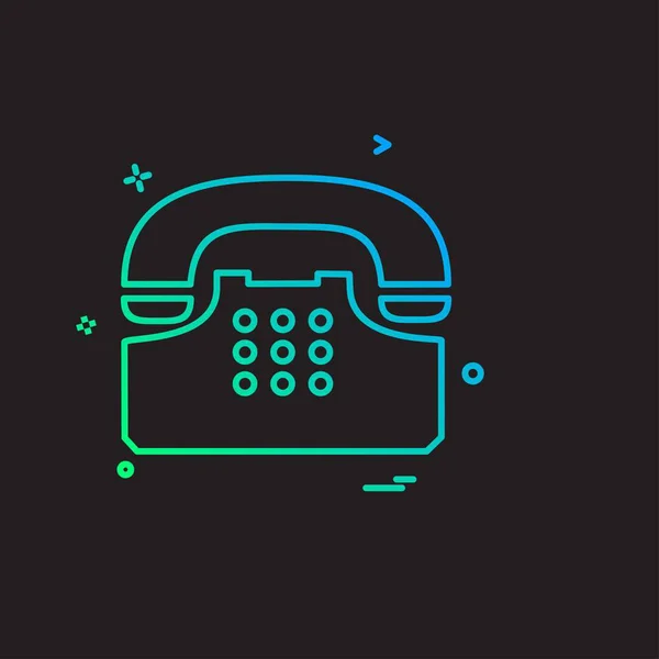 Telephone Icon Design Vector — Stock Vector