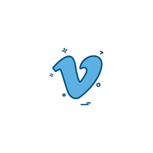 Vimeo Ikon Tervezési Vektor — Stock Vector