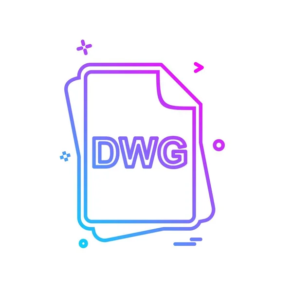 DWG file type icon design vector — Stock Illustration Dwg File Type Icon Design Vector Royalty Free Stock Illustrations