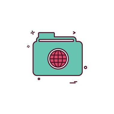 Klasör simge tasarlamak vektör