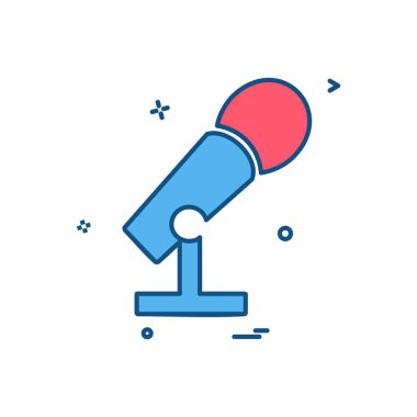 Mikrofon simgesi tasarım vektörü