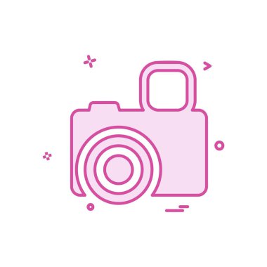 Kamera simgesi tasarım vektörü