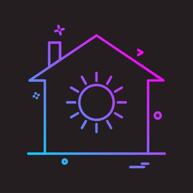 Ev simgesi tasarım vektörü 