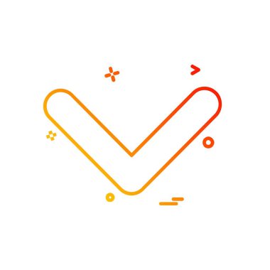 Aşağı ok simgesi tasarım vektörü