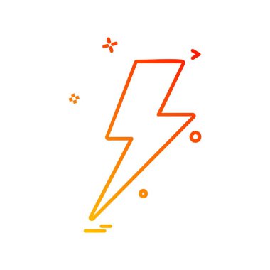 Gök gürültüsü simge tasarlamak vektör