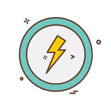 Elektrik akımı simge tasarım vektörü