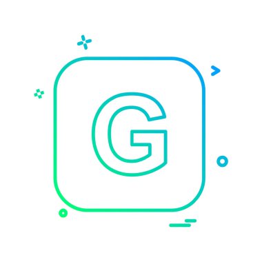 İngilizce alfabe simge tasarlamak vektör 