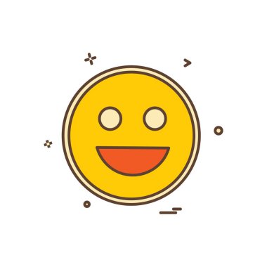 Mutlu Emoji simge tasarlamak vektör