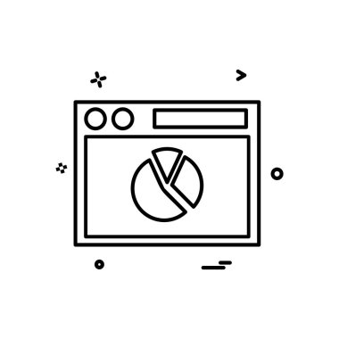 Web sitesi simgesi tasarım, renkli vektör çizim