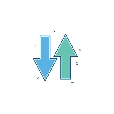 ok tek yönlü yol işareti simge vektör tasarımı