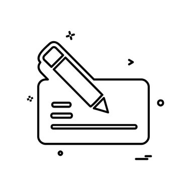 Kalem simgesi tasarım vektörü