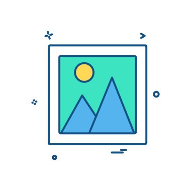 Resim simge tasarlamak vektör