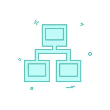 Ağ simgesi tasarım vektörü