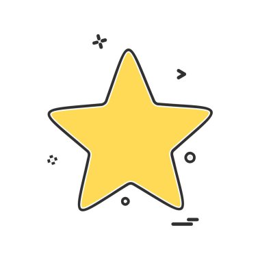 Beyaz arka plan üzerinde yıldız daire basit simgesi