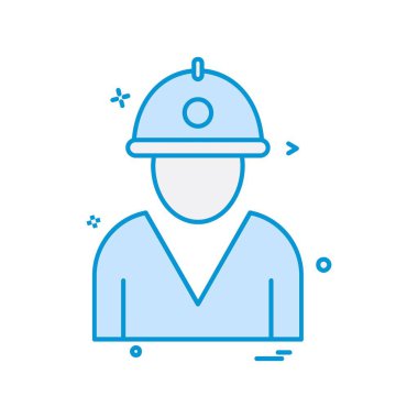 Çalışma araçlar simgesi tasarım, renkli vektör çizim 