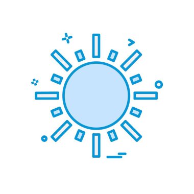 Güneş simgesi tasarım vektörü