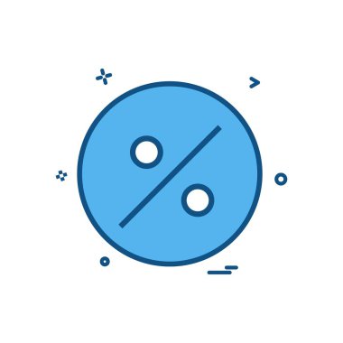 yüzde simge vektör tasarımı