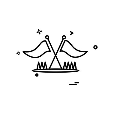 Golf simge tasarlamak vektör 