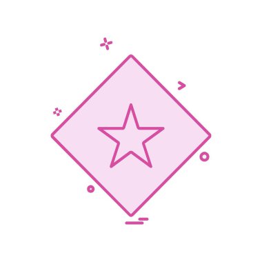 Yıldız simgesi tasarım vektörü