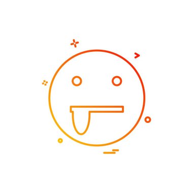 Emoji simgesi tasarım, renkli vektör çizim