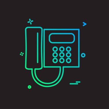 Telefon simgesi tasarım vektörü 