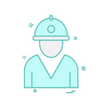 Çalışma araçlar simgesi tasarım, renkli vektör çizim 