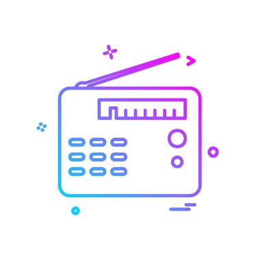 Radyo simge tasarlamak vektör