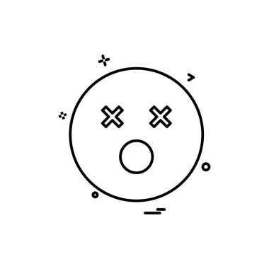 Emoji simgesi tasarım, vektör çizim