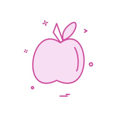 elma yemek furit simge vektör tasarımı