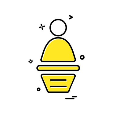 Avatar simge tasarım vektörü