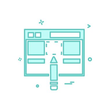 Web yerleşim simgesi tasarım vektörü