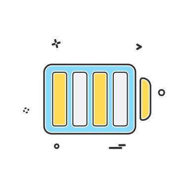 Batarya simgesi tasarım vektörü