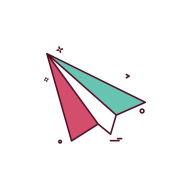 Kağıt Uçak simge tasarlamak vektör