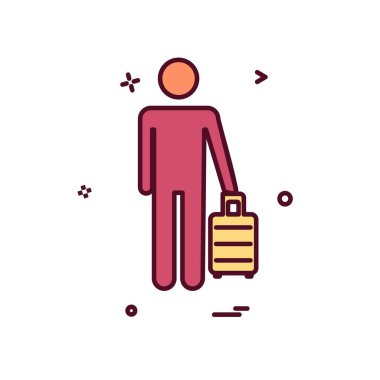 Simge vektör beyaz arka plan üzerinde seyahat