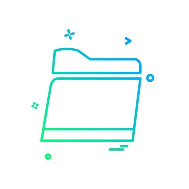 Klasör simge tasarlamak vektör