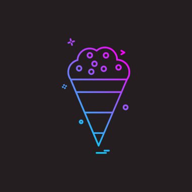 Gıda simgesi tasarım vektörü