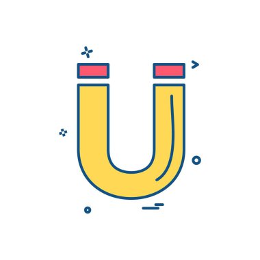 Mıknatıs simge tasarlamak vektör