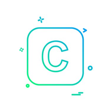 İngilizce alfabe simge tasarlamak vektör 