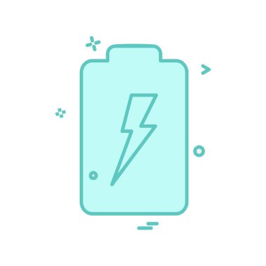 Batarya simgesi tasarım vektörü