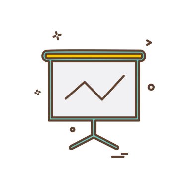 Sunum simgesi tasarım vektörü