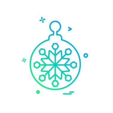 Noel top simge tasarlamak vektör