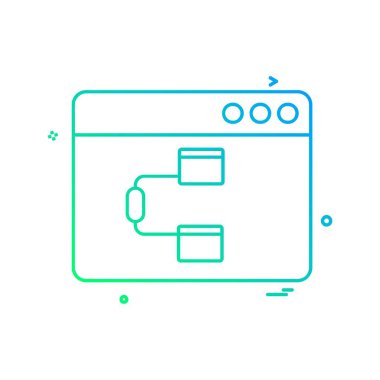 Web yerleşim simgesi tasarım vektörü