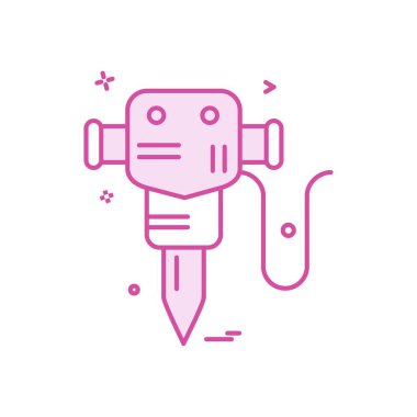 Jack emek simge vektör tasarımı çekiç