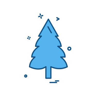Noel ağacı simge tasarlamak vektör